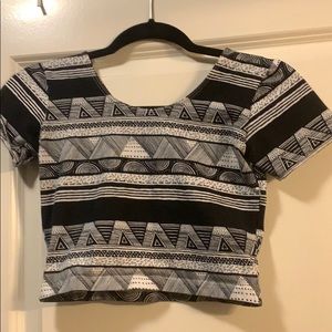 Tribal print crop top